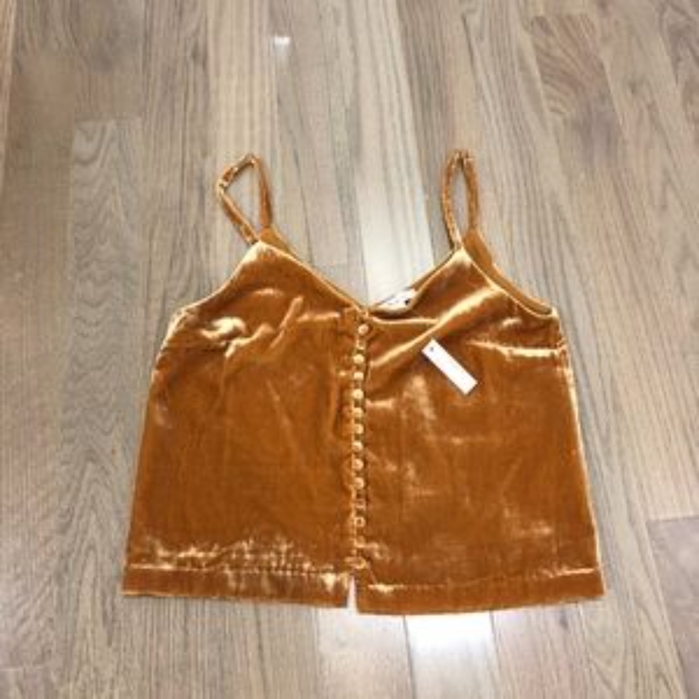 Madewell Velvet Button-Down Cami - Picture 4 of 8